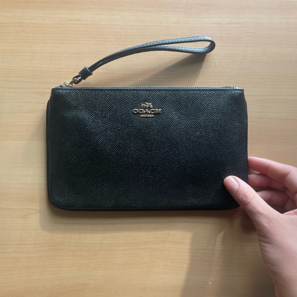 Large Coach Corner Zip Wristlet